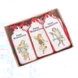 Комплект елочных игрушек Elso Новогодние ангелочки 9шт.(032NY)