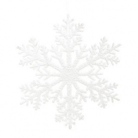 Підвіска новорічна Flora Сніжинка 30 см Білий (12280)