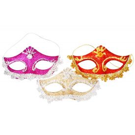 Набор елочных украшений BonaDi Маски 3 шт 10 см Разноцветный (182-731)