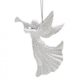 Подвеска новогодняя Flora Ангел 13 см Белый (12100)