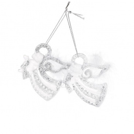 Набор елочных украшений BonaDi Ангел 2 шт 8 см Прозрачный (113-A83)