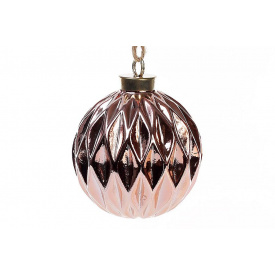 Ялинкова куля порцелянова BonaDi 7 см Мідний (797-390)