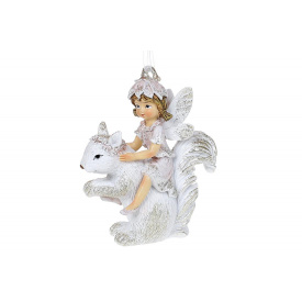 Фигурка-подвеска BonaDi Эльф на Белке 9 см Шампань (707-905)