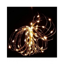 Світлодіодна гірлянда нитка Led Краплі роси на 50 світлодіодів + USB підключення 5 м Білий теплий