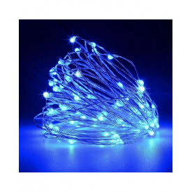 Світлодіодна гірлянда нитка Led Краплі роси на 100 світлодіодів 10 м Синій