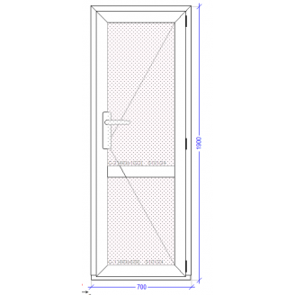 Дверь межкомнатная 700х1900 мм монтажная ширина 60 мм профиль WDS Ekipazh Ultra 60