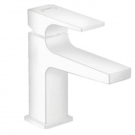 Змішувач для умивальника Hansgrohe Metropol з донним клапаном білий