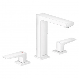 Змішувач для умивальника Hansgrohe Metropol 160 із донним клапаном білий