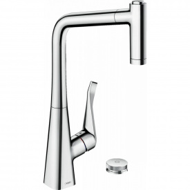 Змішувач для кухні Hansgrohe Metris Select M71 із висувною лійкою