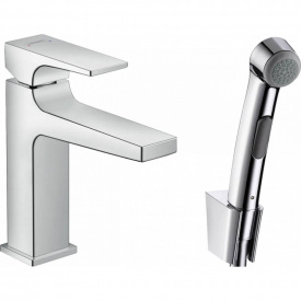 Змішувач для умивальника Hansgrohe Metropol з гігієнічним душем