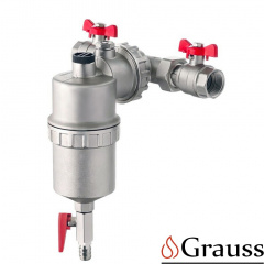 Сепаратор шлама универсальный магнитный с кранами 3/4", Grauss GR.1272 Харьков