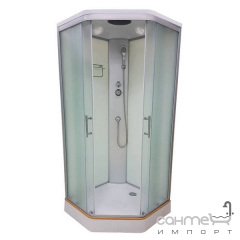 Душевой бокс Veronis BN-1-90 Xl white профиль хром, задние стенки белые, двери матовые (фабрик) Бердичів