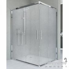 Прямоугольная душевая кабина Veronis Unimar XL 1200x900 профиль хром/матовое стекло