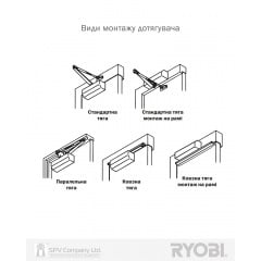 Доводчик накладний RYOBI 4550 (Японія) на двері вагою до_200кг та шириною 1600мм Самбір