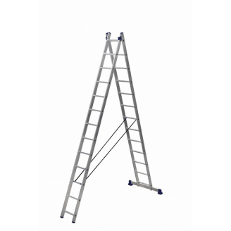 Сходи алюмінієві двосекційні універсальні двосекційні 2 на 13 сходинок