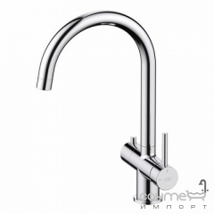 Смеситель для кухни с изливом для фильтрованной воды Blue Water Eden Chrom хром Рівне