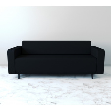 Диван офісний Tobi Sho Арне з підлокітниками 1880х700х740 мм, шкірзам Black/2230