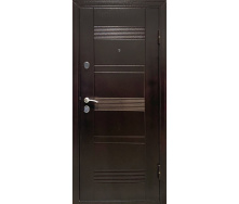 Вхідні двері металеві БЦ-132 мідний антик/спил дерева 860х960х2050 мм
