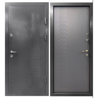 Входные двери металлические ПУ-236 Версаче серый антик/бергамо антрацит 860х960х2050 мм