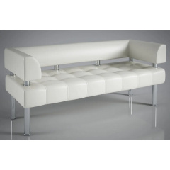 Офисный диван Тонус Sentenzo белый с подлокотниками Чортків