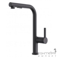 Смеситель для кухни с вытяжным изливом Аква Родос Rinimi 07 Black Matte матовый черный Запорожье