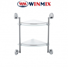 Полка стеклянная угловая 2-ярусная Winmix LR3307-2 (LL1436)