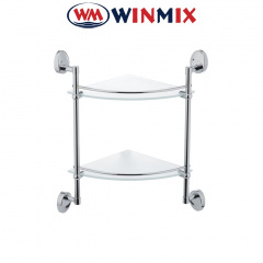 Полка стеклянная угловая 2-ярусная Winmix LR3307-2 (LL1436) Львів