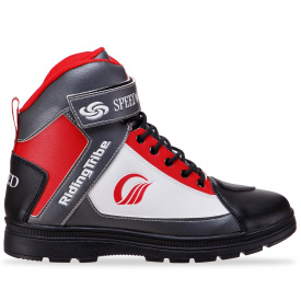 Мотоботы короткие SPEED BIKERS A018 40 Черный-красный