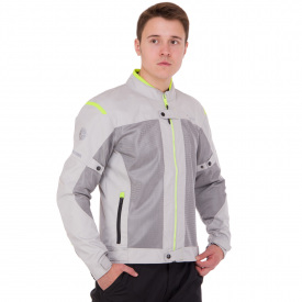 Мотокуртка с защитой SCOYCO JK158 3XL Серый-салатовый