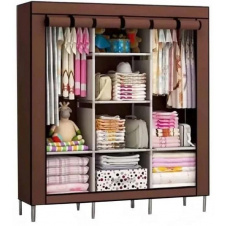 Фото - Шафа тканинна розкладна на три секції Storage Wardrobe 88130 130х45х175 см Коричнева (101027) Шафа тканинна розкладна на три секції Storage Wardrobe 88130 130х45х175 см Коричнева (101027)