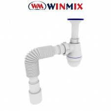 Сифон для умывальника SU-01 1 1/4"x40 с литым выпуском, Winmix. Польша