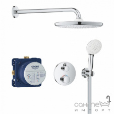 Душевая система скрытого монтажа с термостатом Grohe Grohtherm Tempesta 250 34872000 хром
