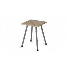 Табурет кухонный Ferrum-decor 430x320x320 Серый металл ДСП Дуб Сан-Марино 16 мм (TAB016)