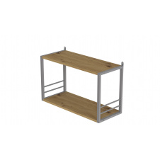 Книжкова полиця універсальна Ferrum-decor Стім 1 38x63x26 сірий ДСП Дуб Артізан 16мм (XK00033)