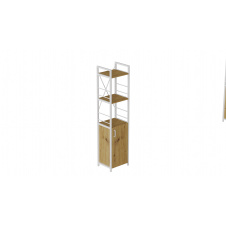 Етажерка 3/34 Ferrum-decor Серії Конект з тумбою 144x34x28 Білий ДСП Дуб Артізан (FD1012)