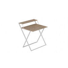 Стол трансформер Компакт 2 Ferrum-decor 750x790x720 Белый металл ДСП Дуб Сан-Марино 16 мм (KOM209)