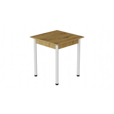 Стіл кухонний Ferrum-decor Агата 75x80x80 Білий ДСП Дуб Артізан 16мм (AGA0041)
