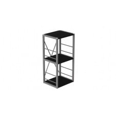 Етажерка 3/34 Ferrum-decor Серії Конект із тумбою 144x34x28 Сірий ДСП Сосна Кембра (FD1016)