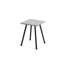 Табурет кухонный Ferrum-decor 430x320x320 Черный металл ДСП Бетон 16 мм (TAB007)