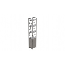Етажерка 4/34 Ferrum-decor Серії Конект з тумбою 179x34x28 Чорний ДСП Бетон (FD1048)