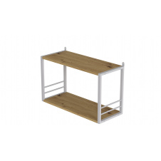 Фото - Книжкова полиця універсальна Ferrum-decor Стім 1 38x63x26 білий ДСП Дуб Артізан 16мм (XK00027) Книжкова полиця універсальна Ferrum-decor Стім 1 38x63x26 білий ДСП Дуб Артізан 16мм (XK00027)