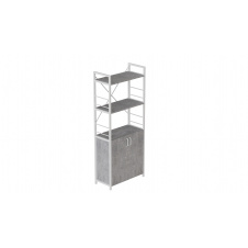 Етажерка 3/60 Ferrum-decor Серії Конект із тумбою 144x60x28 Білий ДСП Бетон (FD1034)