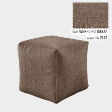 Безкаркасне крісло пуф Кубик Coolki 45x45 Коричневий Мікророгожка (7912)