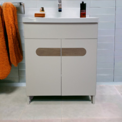 Пластиковая тумба The MIX Бостон с покрытием HPL 3243 velur 60 см Ковель