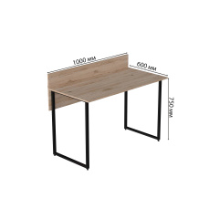 Комп'ютерний стіл Ferrum-decor Скай 75x100x60 чорний ДСП Дуб Сан-Маріно 16мм Городок
