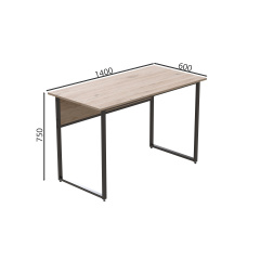 Комп'ютерний стіл Ferrum-decor Коді 75x140x60 чорний ДСП Дуб Сан-Маріно 32мм Житомир