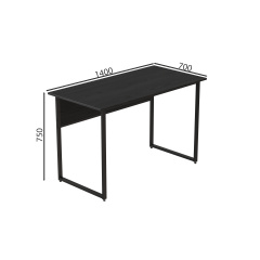 Комп'ютерний стіл Ferrum-decor Коді 75x140x70 чорний ДСП Сосна Кембра 16мм Днепр