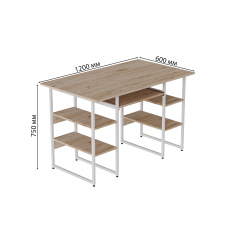 Комп'ютерний стіл Ferrum-decor Тім 75x120x60 білий ДСП Дуб Сан-Маріно 16мм Київ