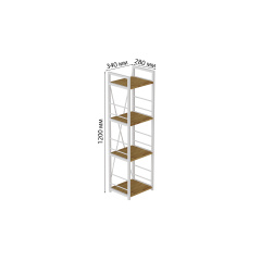 Етажерка Ferrum-decor Конект 120x34x28 см Дуб Артізан (XK00243) Ужгород