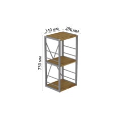 Етажерка Ferrum-decor Конект 73x34x28 см Дуб Артізан (XK00267) Черкассы